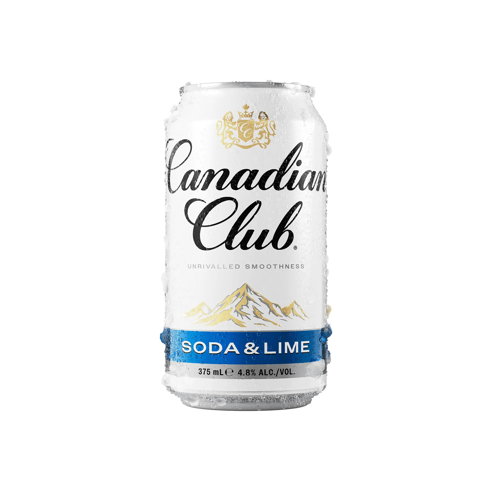 Canadian club read to drink soda lime can