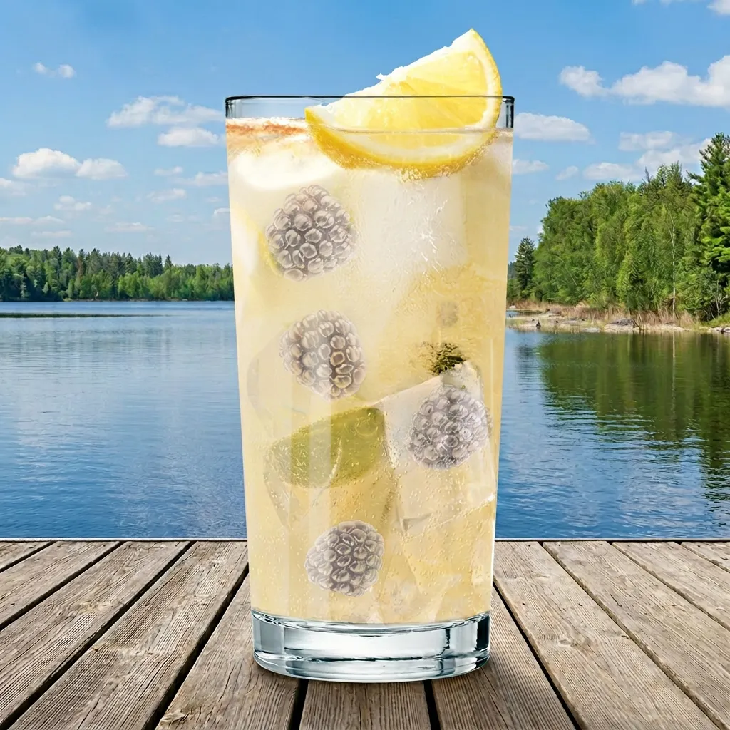 blackberry lemonade glass image